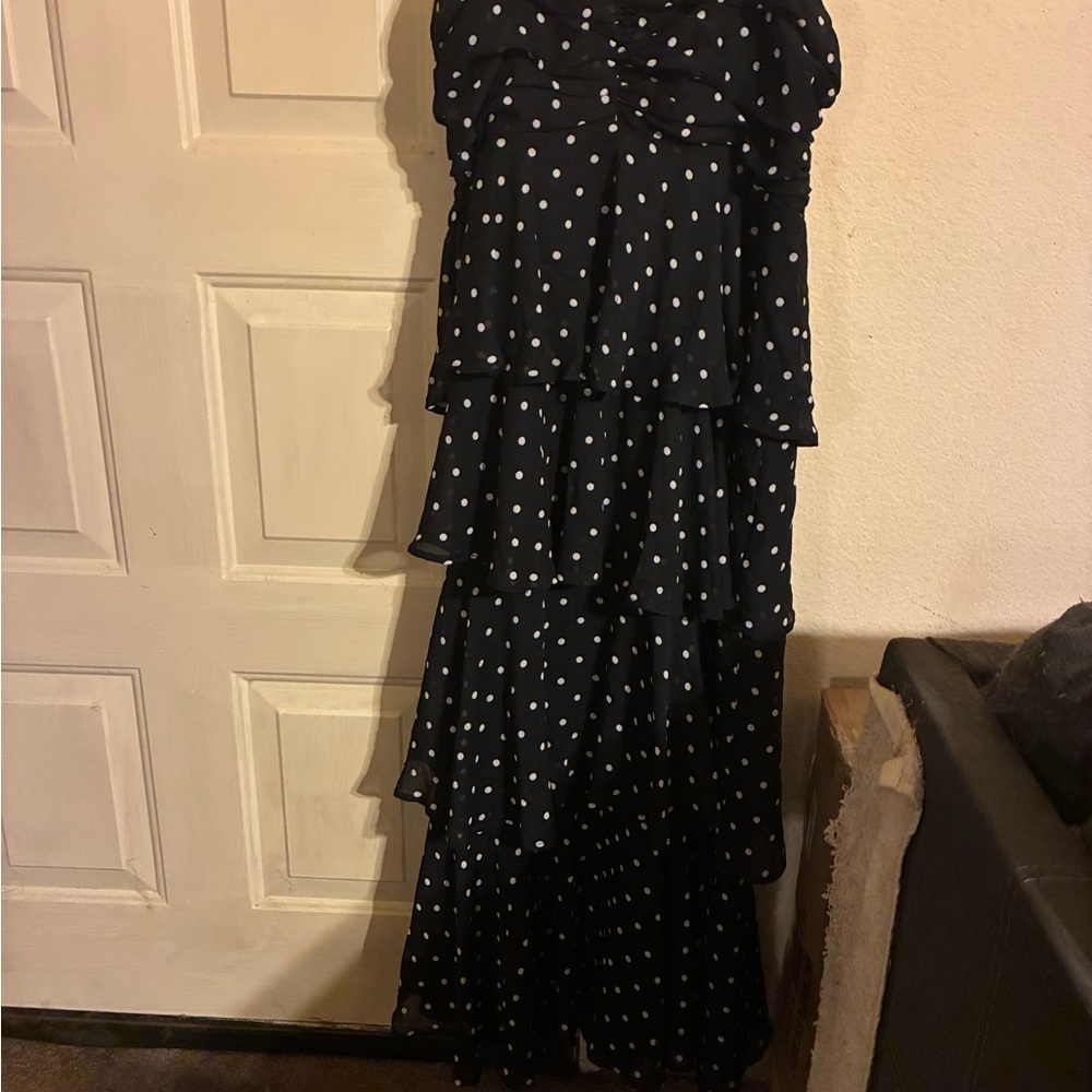 A New Day Black and White Polka Dot Dress - Picture 3 of 6